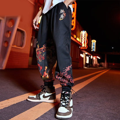 Flaming Ryujin Loose Sweatpants