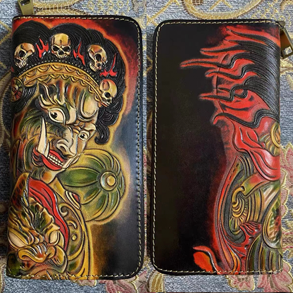 Hundred Ghosts™ Irezumi Japanese Leather Long Wallet