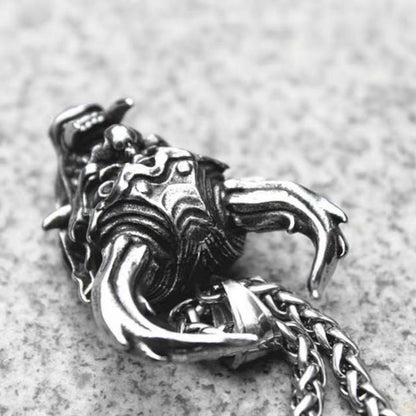 Silver Hannya Demon Pendant
