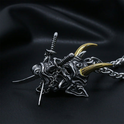 Hannya Revenge Demon Pendant Necklace