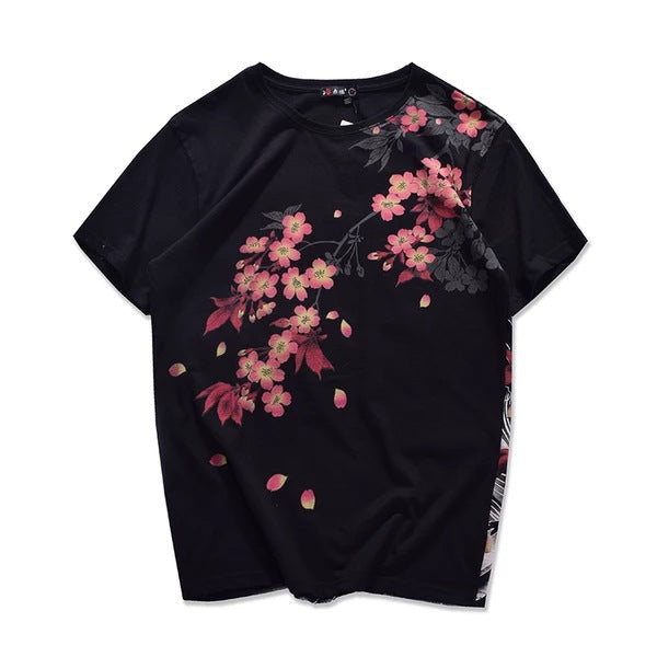 Black Koi Fish And Flowers Hawaiian Shirt Style Gift For Men And Women -  Banantees