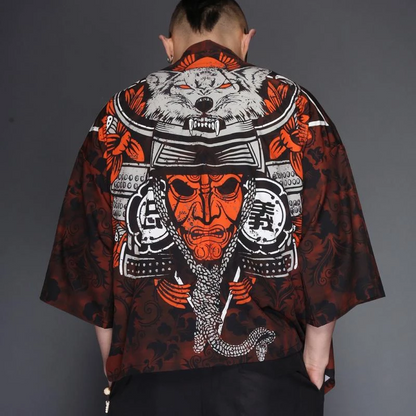 Wolf Samurai Kimono Shirt