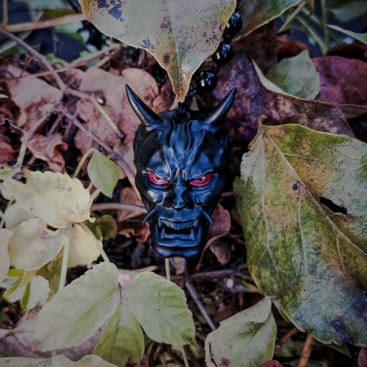 Dark Rage Hannya Mask Necklace