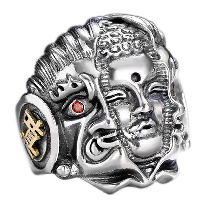 Good Vs Evil Buddha Demon Ring