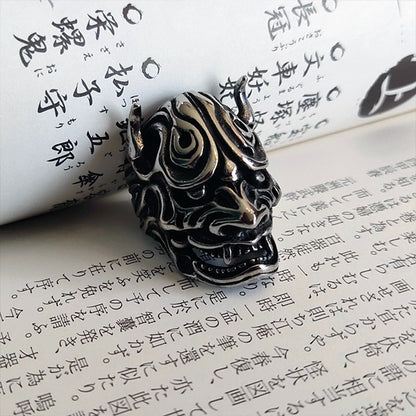 Shadow Mask Ronin Sterling Silver Ring