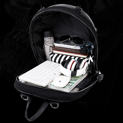 Hundred Ghosts™ Black Starving Skeleton Backpack