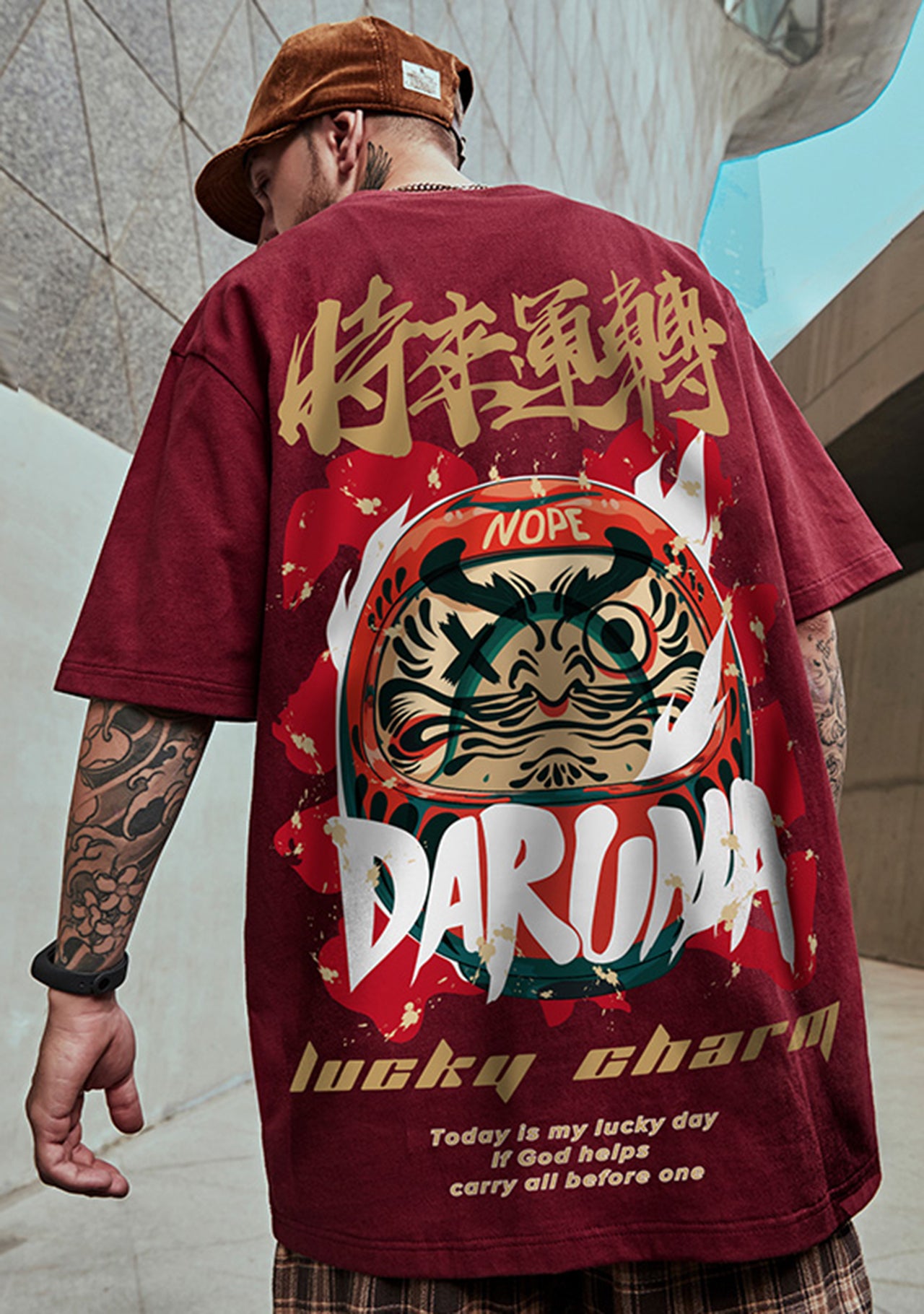 Daruma Lucky Unisex Shirt - Asian Style Clothing - Japanese Street