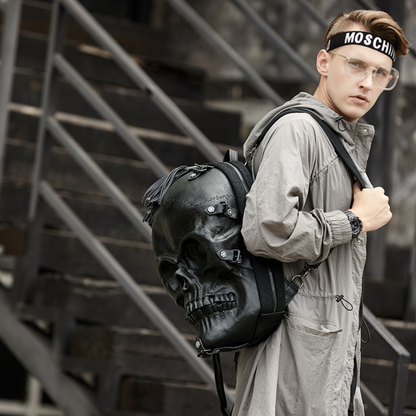 Hundred Ghosts™ Black Starving Skeleton Backpack