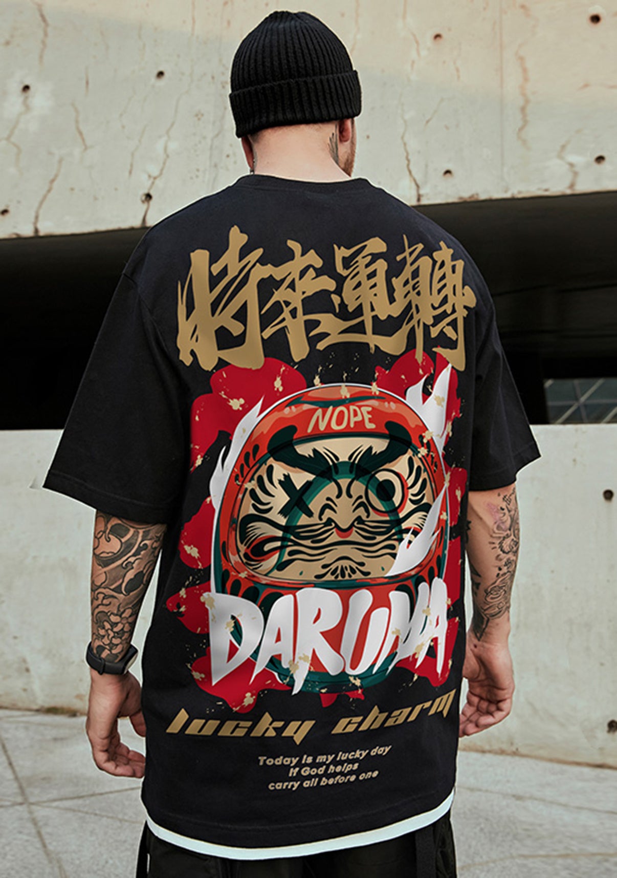 Daruma Lucky Unisex Shirt - Asian Style Clothing - Japanese Street ...