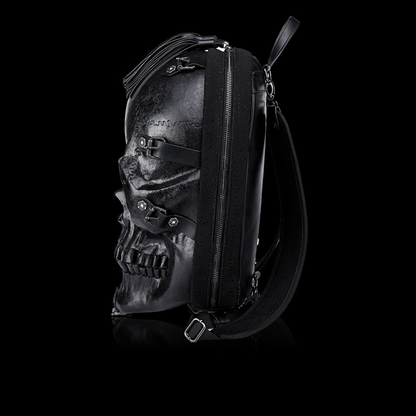 Hundred Ghosts™ Black Starving Skeleton Backpack