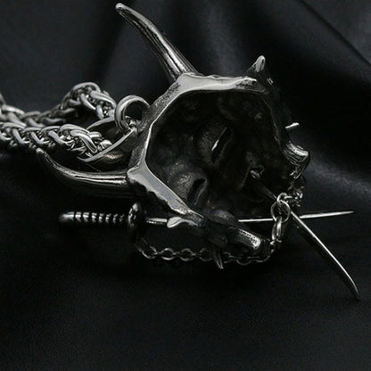 Hannya Revenge Demon Pendant Necklace