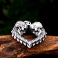 Loyal Love Skull Silver Pendant Necklace