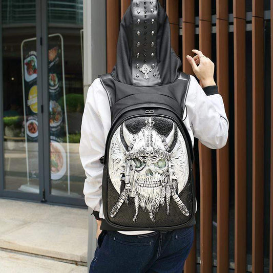Hundred Ghosts™ Hooded Skull Backpack