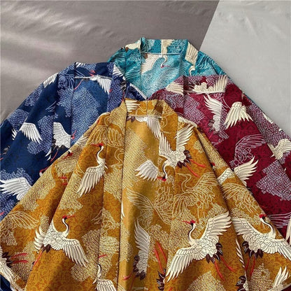 The White Crane of Good Fortune Kimono