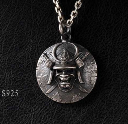 Samurai Skull Pendant Necklace