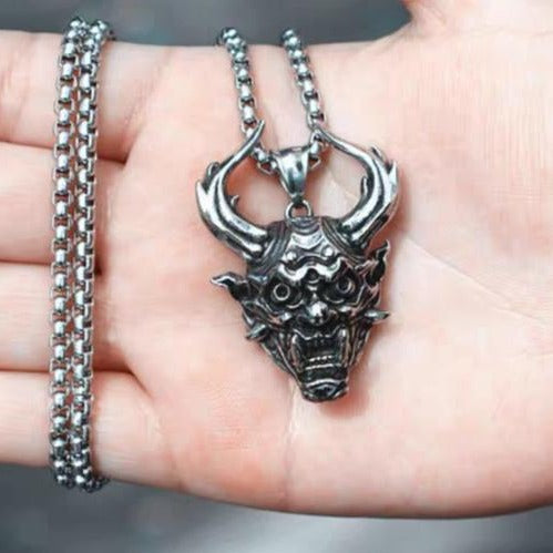 Silver Oni Demon Mask By Irezumi Empire