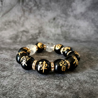 Kuji-in Ninja 9 Hand Seals Kanji Bracelet