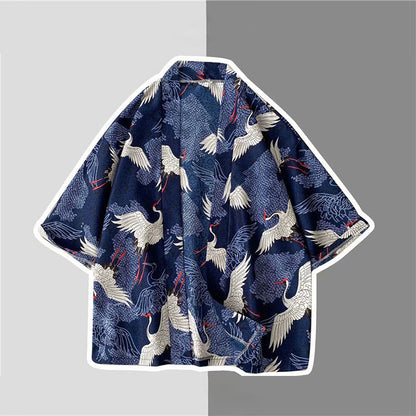 The White Crane of Good Fortune Kimono