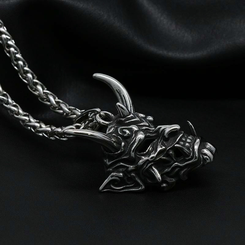 Silver Chain For Necklaces – Japanese Oni Masks