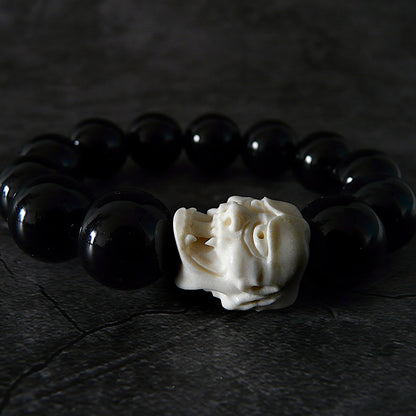 White Hannya Demon Mask Bracelet
