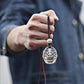 Fudo Myoo Head Silver Pendant Necklace
