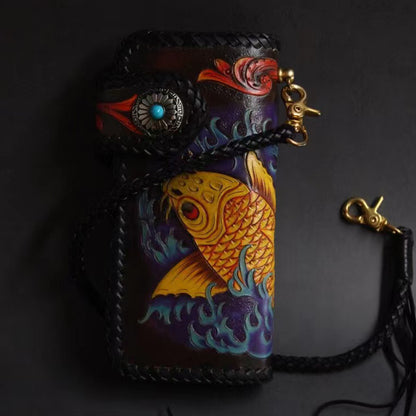 Hundred Ghosts™ Irezumi Japanese Leather Long Wallet 2.0