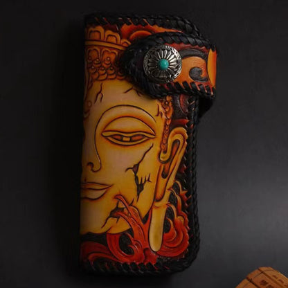 Hundred Ghosts™ Irezumi Japanese Leather Long Wallet 2.0