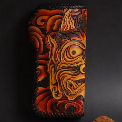 Hundred Ghosts™ Irezumi Japanese Leather Long Wallet 2.0