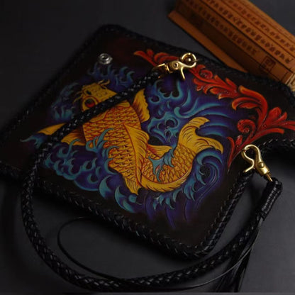 Hundred Ghosts™ Irezumi Japanese Leather Long Wallet 2.0