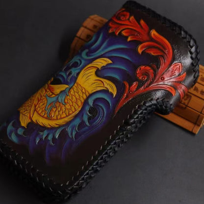 Hundred Ghosts™ Irezumi Japanese Leather Long Wallet 2.0