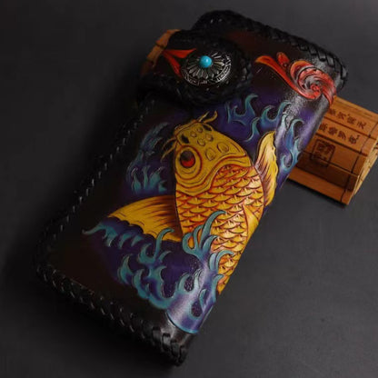 Hundred Ghosts™ Irezumi Japanese Leather Long Wallet 2.0