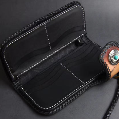 Hundred Ghosts™ Irezumi Japanese Leather Long Wallet 2.0