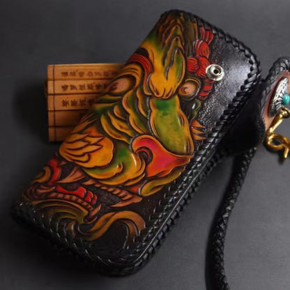 Hundred Ghosts™ Irezumi Japanese Leather Long Wallet 2.0