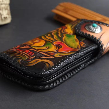 Hundred Ghosts™ Irezumi Japanese Leather Long Wallet 2.0