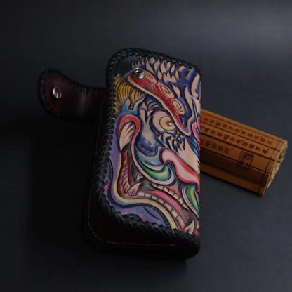 Hundred Ghosts™ Irezumi Japanese Leather Long Wallet 2.0