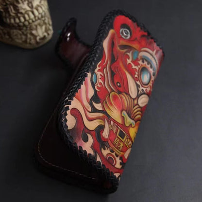 Hundred Ghosts™ Irezumi Japanese Leather Long Wallet 2.0