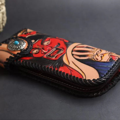 Hundred Ghosts™ Irezumi Japanese Leather Long Wallet 2.0