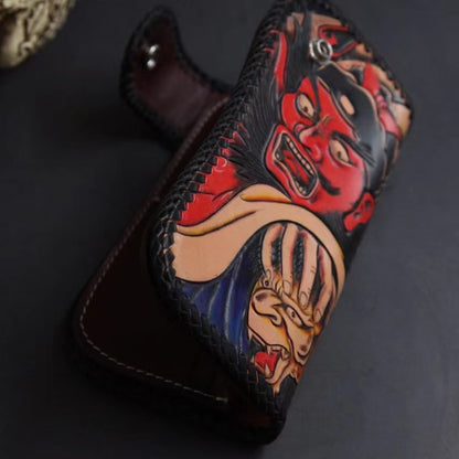 Hundred Ghosts™ Irezumi Japanese Leather Long Wallet 2.0