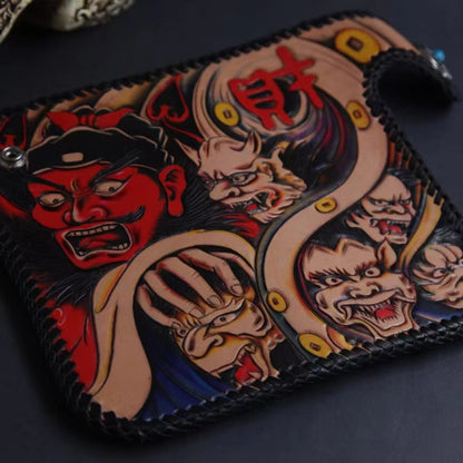 Hundred Ghosts™ Irezumi Japanese Leather Long Wallet 2.0
