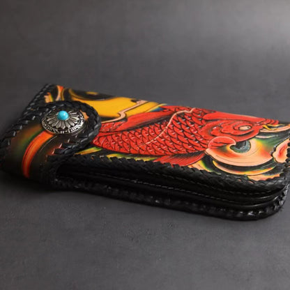 Hundred Ghosts™ Irezumi Japanese Leather Long Wallet 2.0