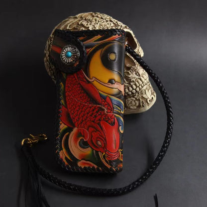 Hundred Ghosts™ Irezumi Japanese Leather Long Wallet 2.0