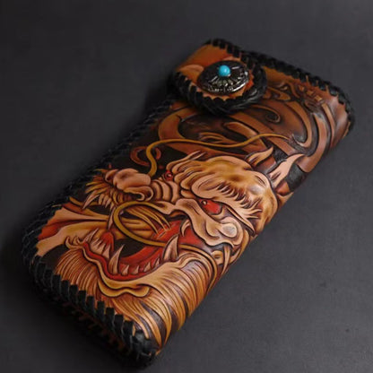 Hundred Ghosts™ Irezumi Japanese Leather Long Wallet 2.0