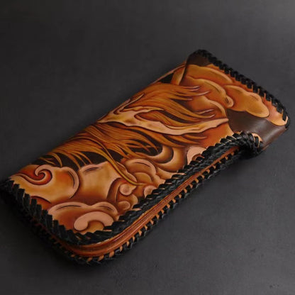 Hundred Ghosts™ Irezumi Japanese Leather Long Wallet 2.0