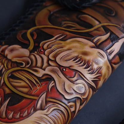 Hundred Ghosts™ Irezumi Japanese Leather Long Wallet 2.0
