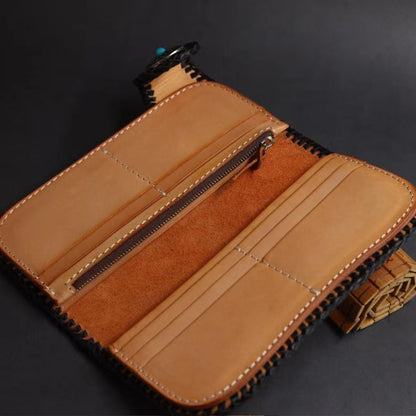 Hundred Ghosts™ Irezumi Japanese Leather Long Wallet 2.0