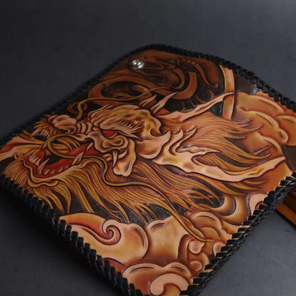 Hundred Ghosts™ Irezumi Japanese Leather Long Wallet 2.0