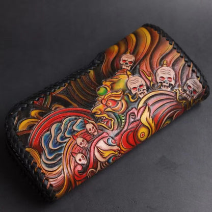 Hundred Ghosts™ Irezumi Japanese Leather Long Wallet 2.0