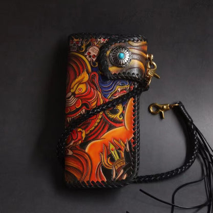 Hundred Ghosts™ Irezumi Japanese Leather Long Wallet 2.0