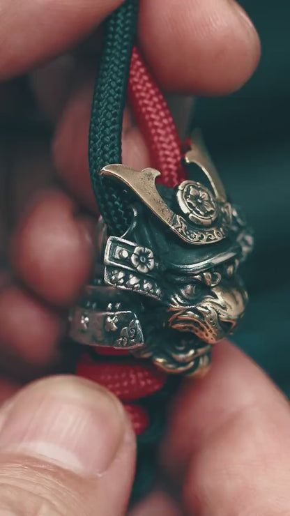 Starving Skeleton™ Samurai Tiger EDC Bead Pendant