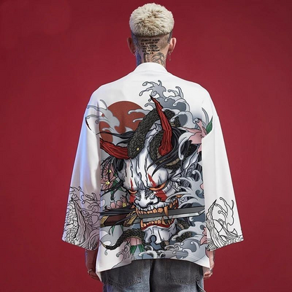 Hannya Mask Kimono Shirt